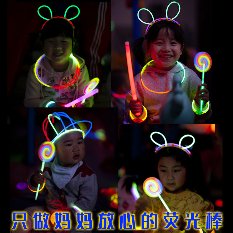 Fluorescent Lollipop Luminous Toy Rotating Windmill Luminous Children's Toy Glow Stick Toy Festival Supplies