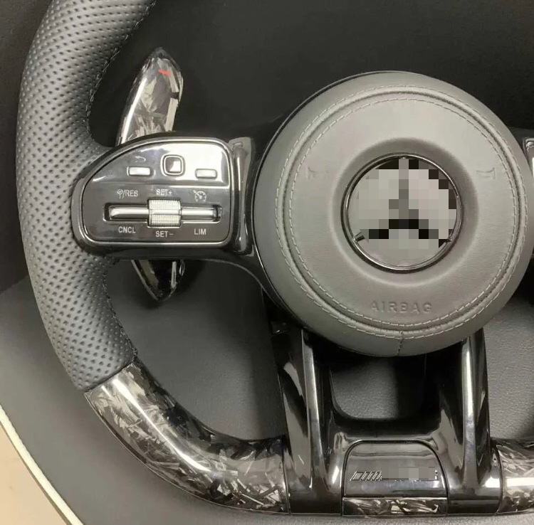 Suitable for Mercedes-Benz carbon fiber 809 steering wheel modification with AMG forged pattern, can be upgraded for all Mercedes-Benz models, installation included
