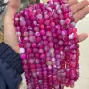 Розово-красный полосатый агат