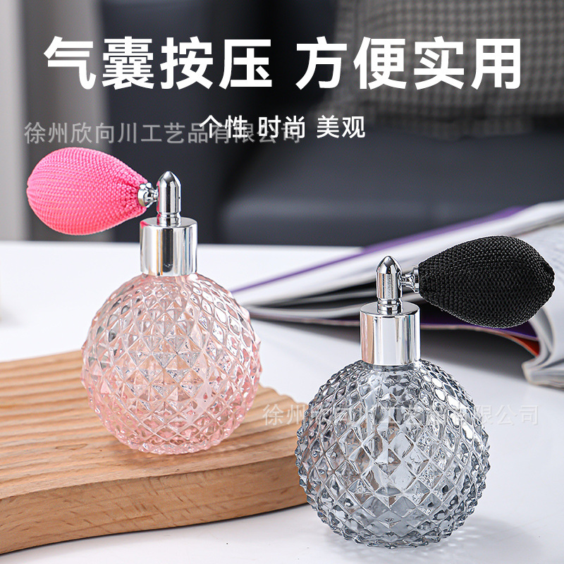 Bolsa de aire botella de spray de perfume 100mL prensa sub-botella piña aromaterapia botella de vidrio de alto grado volátil boquilla de peluquería