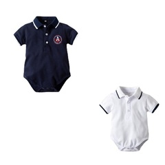 New Children's Clothing Infant and Toddler Foreign Trade European and American Boys' Summer Short-Sleeved Potty Pants Triangle Halterone Piece Clothes 