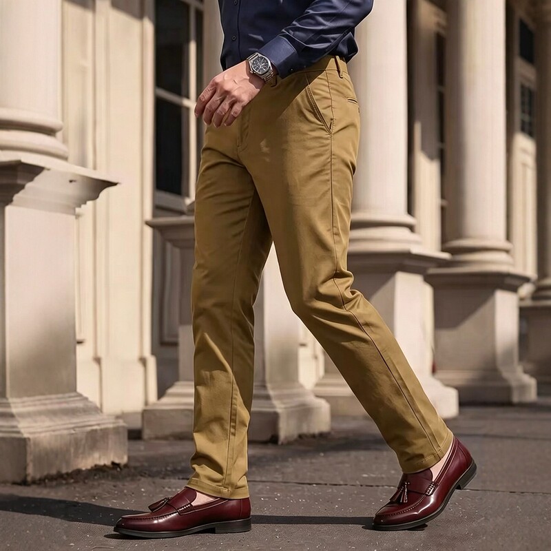 Men's Business Casual Pants Slim Fit Straight Solid Color Trousers Spring/Summer Versatile Trendy Men's Wear Pants Men's Business Casual Pants Slim Fit Straight Solid Color Trousers Spring/Summer Versatile Trendy Men's Wear Pants