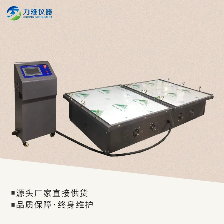 Аналоговый транспортный вибрационный стол с сенсорным экраном, машина для испытания вибрации в картонной упаковке с двойной столешницей, машина для испытания вибрации в картонной упаковке