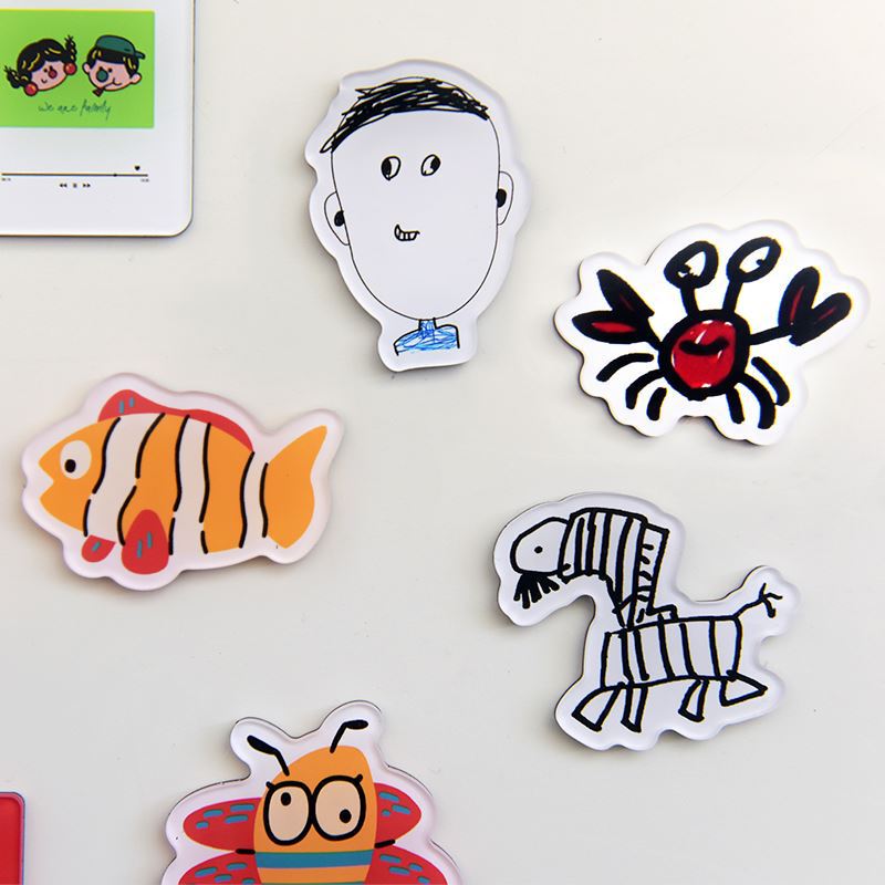 Customized Acrylic Children's Painting Fridge Magnets for Gifts, Personalized Creative Photos, Fun Display Decorations, Magnetic Stickers Customized Acrylic Children's Painting Fridge Magnets for Gifts, Personalized Creative Photos, Fun Display Decorations, Magnetic Stickers
