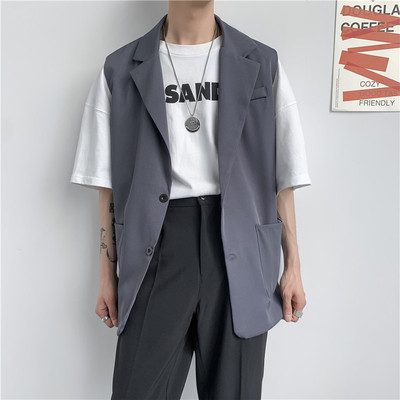 Autumn suit Vest vest coat Korean Edition Sleeveless man 's suit Polyester waistcoat Vest