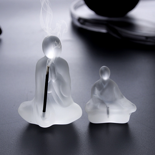 Zen enlightenment incense insert creative glass household incense tea ceremony room aromatherapy standing incense ornaments backflow incense tea ceremony accessories