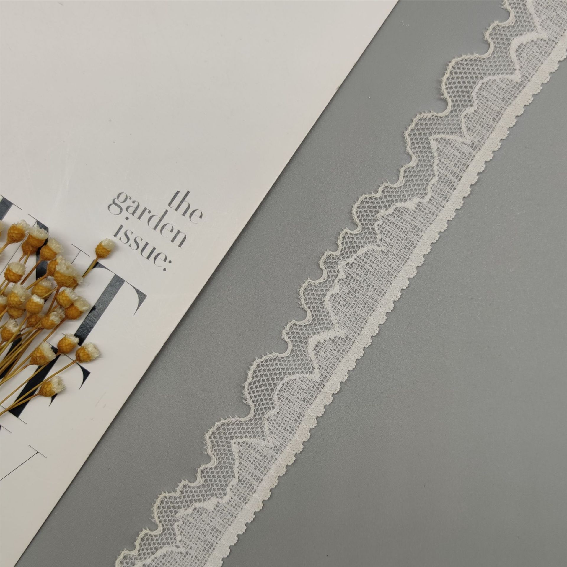 2.7cm蕾丝弹力花边辅料 裙摆童装婚纱装饰衣角服装辅料花边蕾丝边