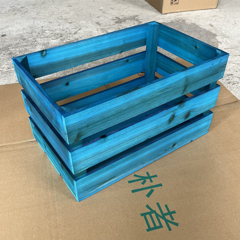 木框木箱子超市陈列水果蔬菜苹果收纳筐复古木盒实木质储物箱定|undefined