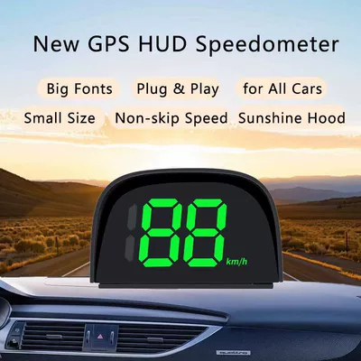 [Cross-mirror Explosions] HUD Automotive Universal Head-up Display GPS Accurate Positioning KMH/PMH Vehicle Speed Display