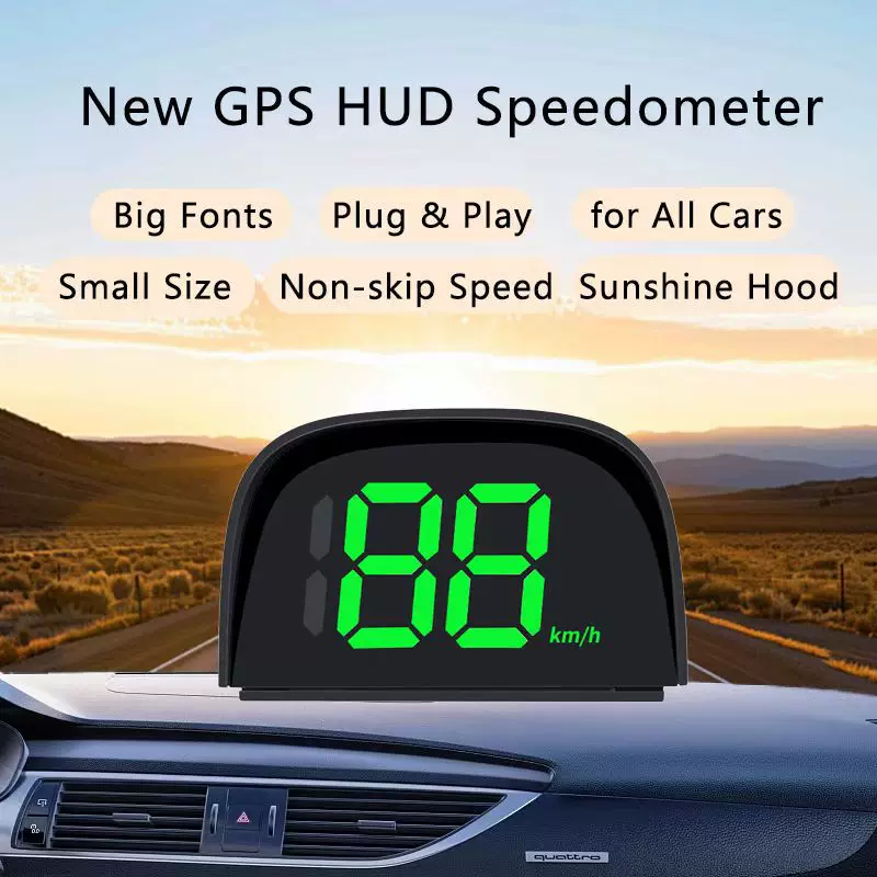 [Cross -mirror explosion] HUD автомобильная универсальная головная дисплей GPS точное позиционирование KMH/PMH отображение скорости транспортного средства