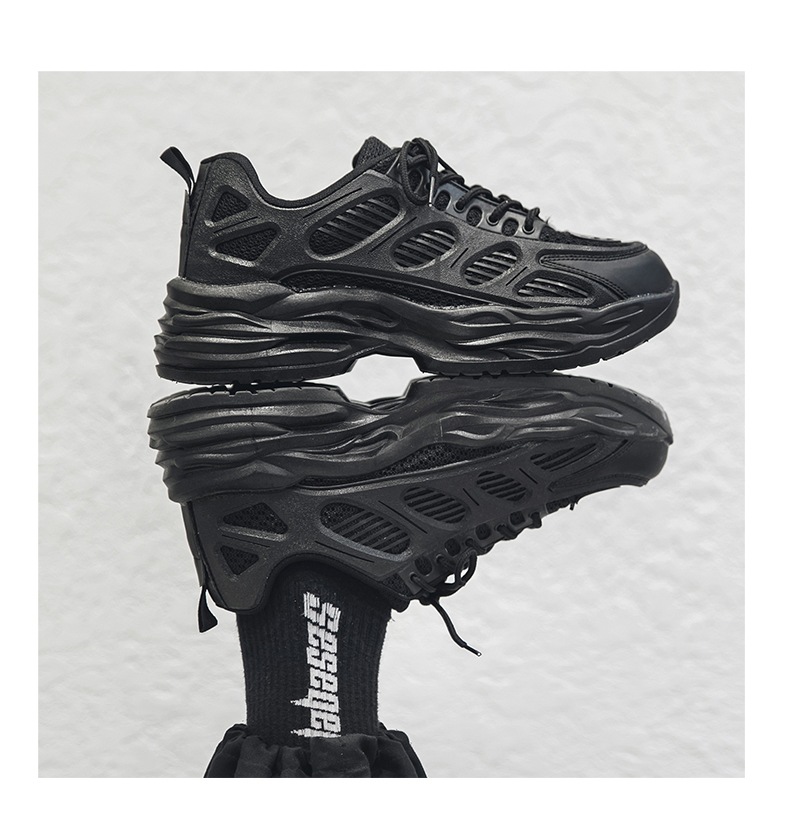 One piece drop shipping sneakers for men, mesh breathable casual shoes for couples, new versatile height increasing dad shoes, men's ins style_voghion.com
