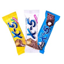 韓國進口三進X5花生果仁堅果巧克力棒牛奶香蕉黑巧能量棒零食