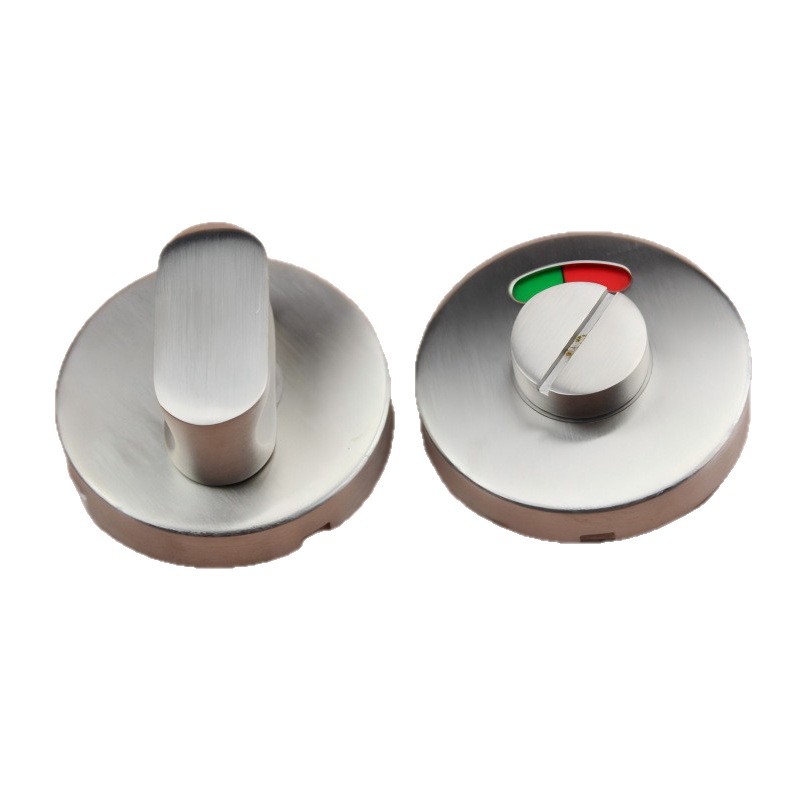Personalizado 304 acero inoxidable inodoro indicador perilla BK cerradura de baño ingeniería de apoyo cerradura de puerta no tripulada