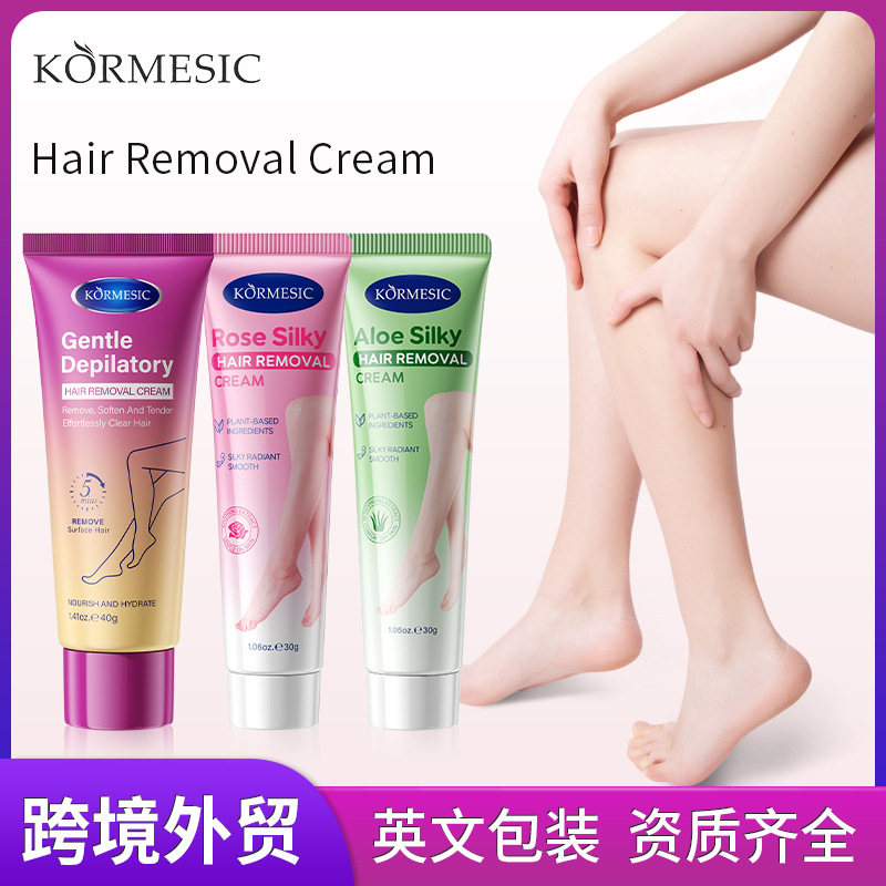Cross-Border Ready Stock Smooth and Silky Hair Removal Cream Depilatory Cream Full English Hair Removal Mousse Foreign Trade Wholesale