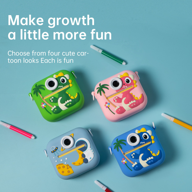 Duoqu Children's Camera, Student Party Instant Camera, Take a Photo and Get a Picture Instantly, P9 Dinosaur Series Instant Camera Duoqu Children's Camera, Student Party Instant Camera, Take a Photo and Get a Picture Instantly, P9 Dinosaur Series Instant Camera