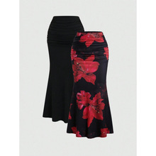 I 37340 Printed Pleated A-line Midi Dress ȫӡ������ A ��ȹ