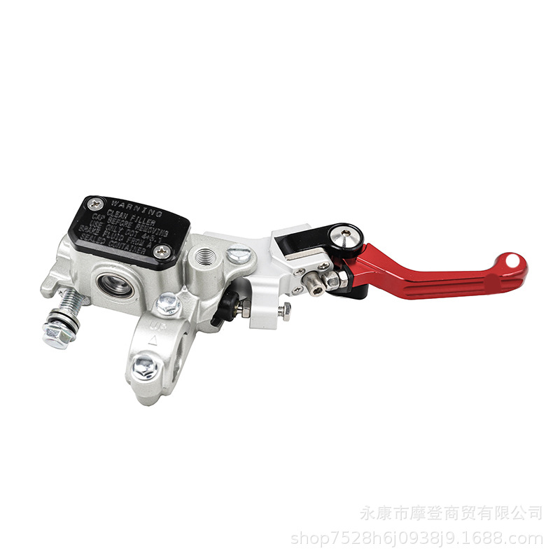 Off-Road Motorcycle Accessories Ktm Silver White Front Disc Brake Pump with Foldableing Handle Hydraulic Brake Pump