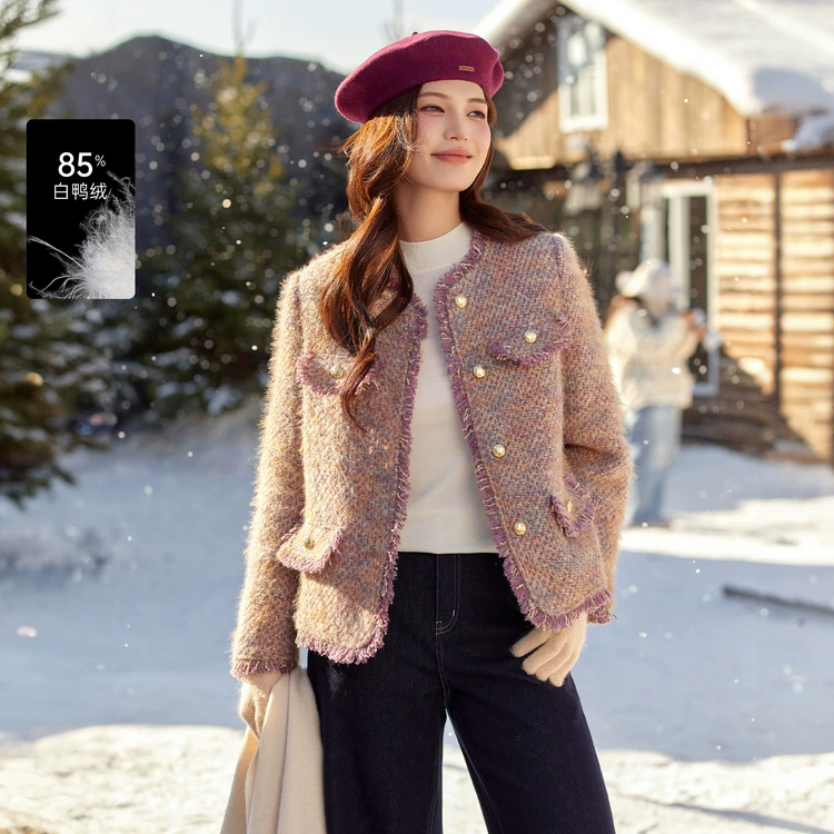 [Легкий экстравагантный пуховик Qianjinfeng Xiaoxiang] Fengshu большой размер женский толстый мм теплое пальто 2024 зимний новый