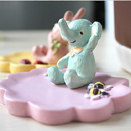 하늘을 바라 보는 zakka 보관 장식품 연구 용품 곰 새끼 고양이 토끼 코끼리 홈 액세서리 선물