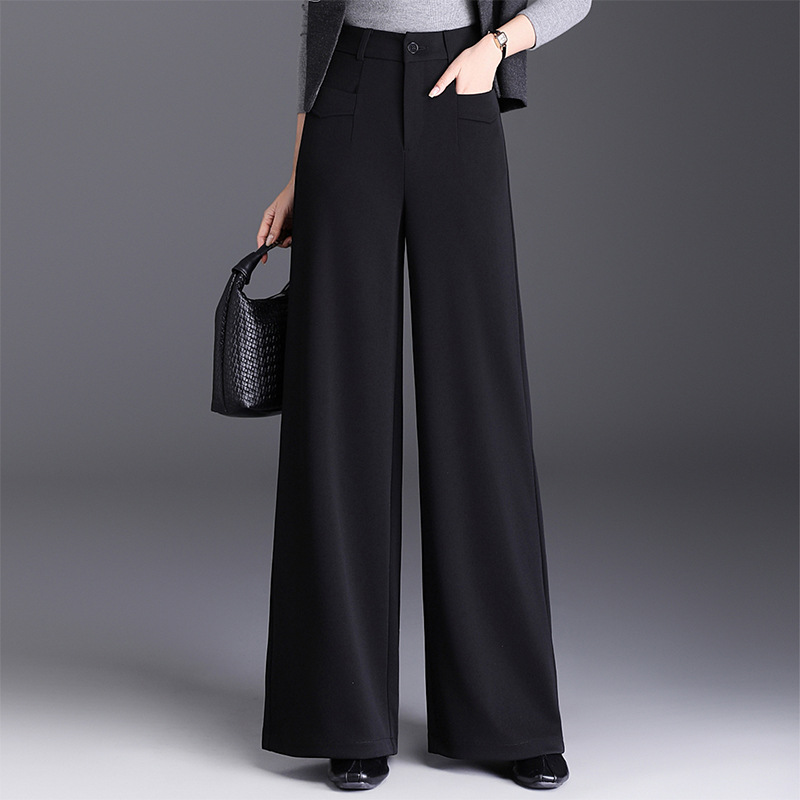 Drapey Suit Wide-Leg Pants for Women 2026 Spring and Summer New High-Waisted Loose Straight Casual Pants Plus Size Long Pants