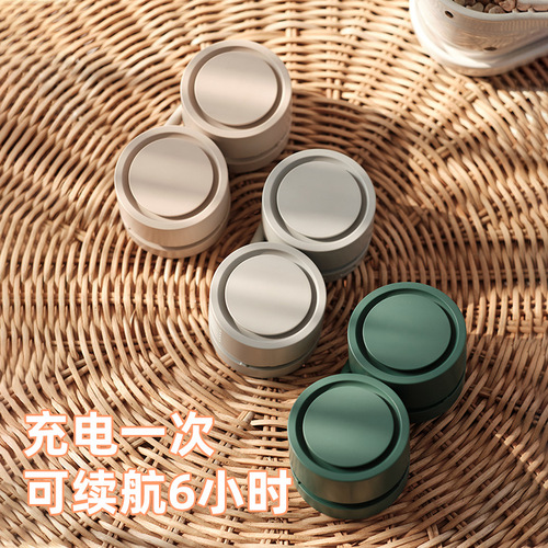 New style hanging neck fan bladeless small fan USB portable storage lazy aromatherapy neck hanging neck electric fan cross-border