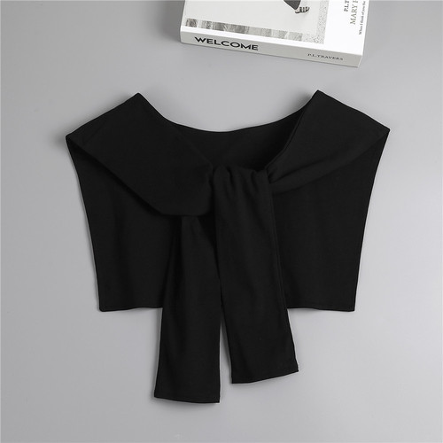 Knotted small shawl sleeves and shoulders, false collar, men's and women's air-conditioned cervical spine scarf, knitted cloak shawl