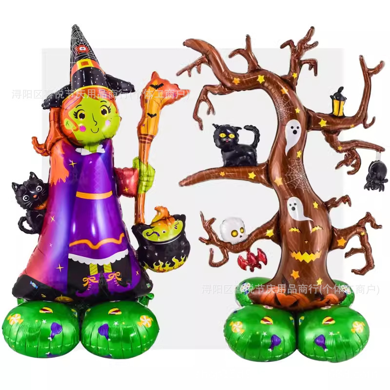 Insクリスマス雪だるま老人ハロウィーンカボチャクリスマスツリーアルミ膜風船祝日パーティー装飾配置|undefined