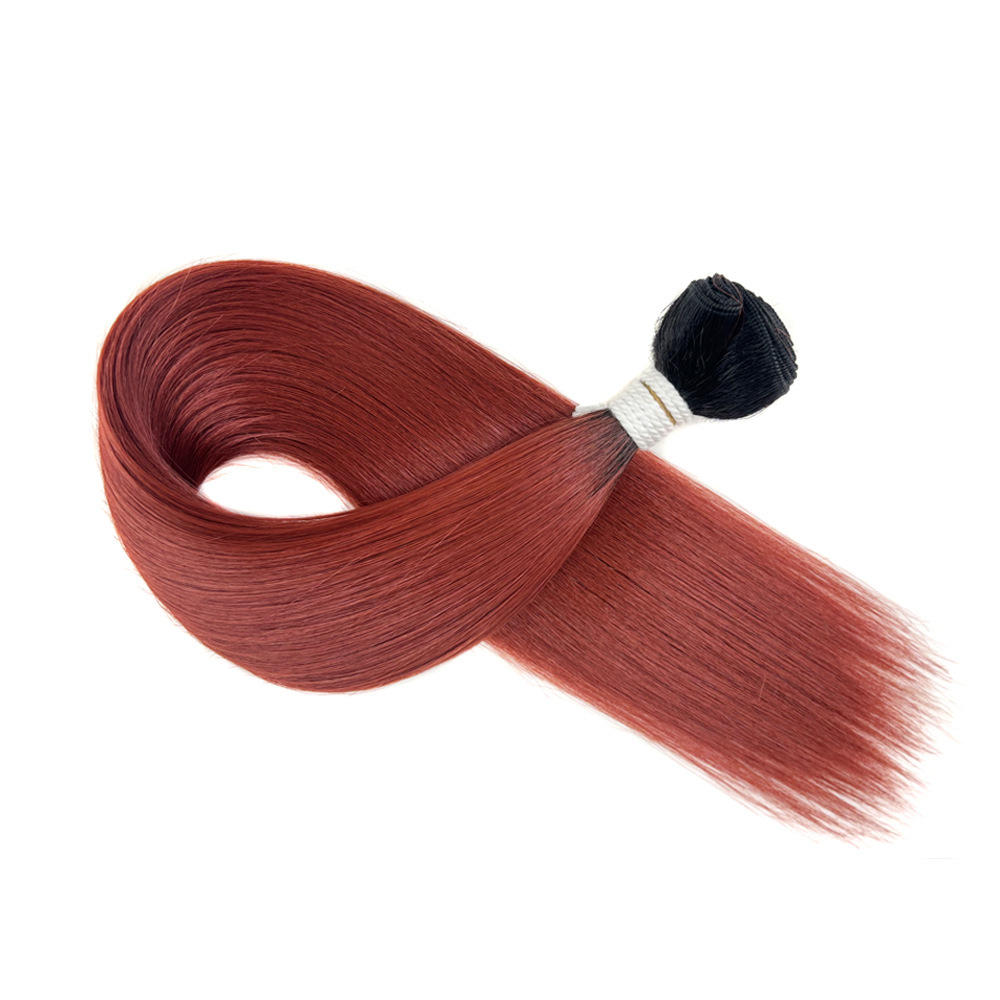 Europa, América y África transfronterizos Synthetic Straight Hair Bundle peluca recta extensión de cabello cortina