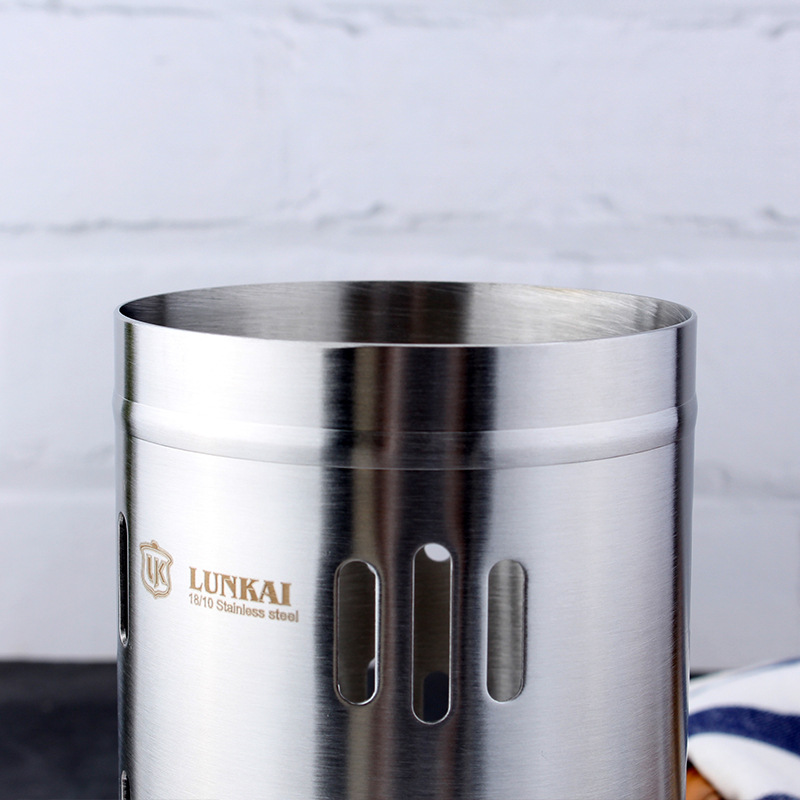 LUNKAI 18 / 10 palillos de acero inoxidable, recipiente de drenaje doméstico, palillos perforados, palillos de barril, palillos de barril