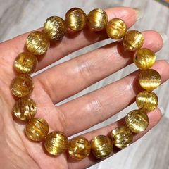 Xiaohongshu 本物のブラジルコレクショングレードチタンクリスタルブレスレットブロンドクリスタルブレスレットチタンゴールデンブロンドクリスタルブレスレットジュエリー男性と女性用