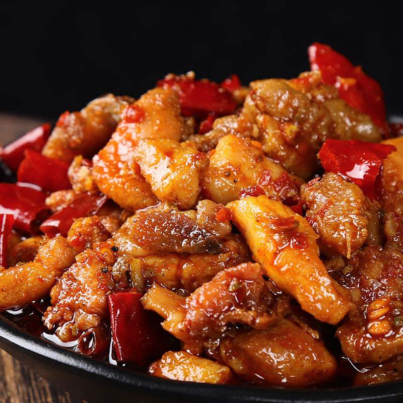 Sichuan Specialty Spicy Cold-Dish Chicken Cubes Directly Supplied from the Source Factory, Freshly Cooked and Ready to Eat Chicken Snacks