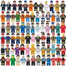 跨境批发职业小人仔积木小颗粒拼插玩具外贸袋装代发