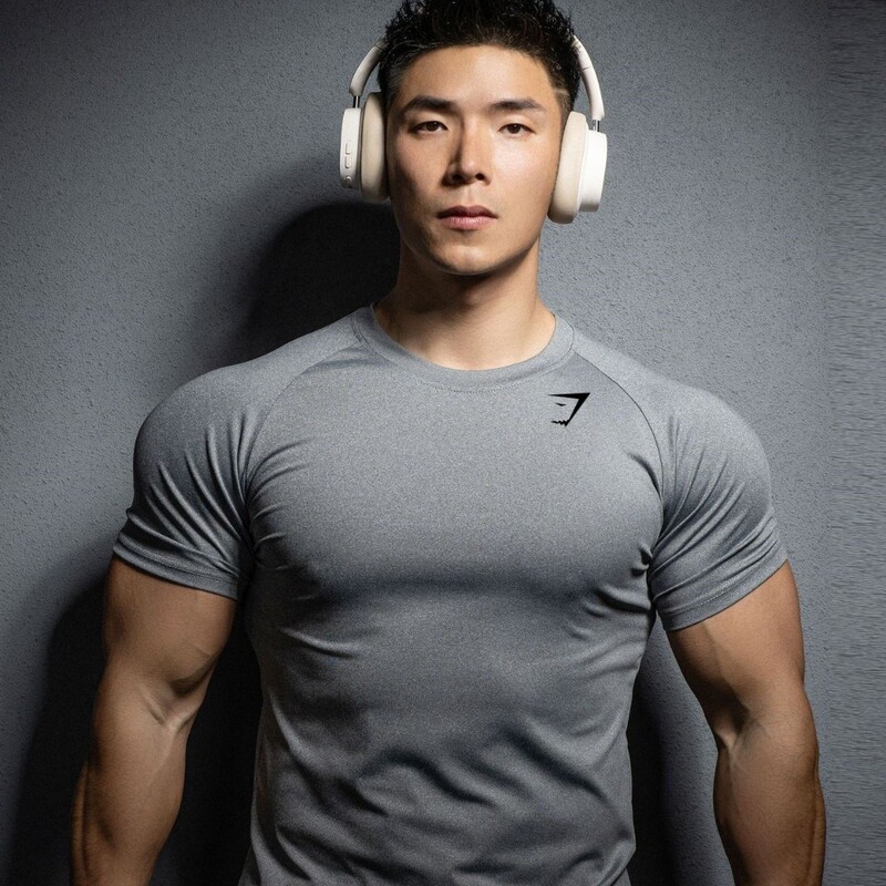 2025 Cross-border TK Independent Station Muscle Sports Tight T-shirt Printed Gym Workout Men's Strength Training Suit