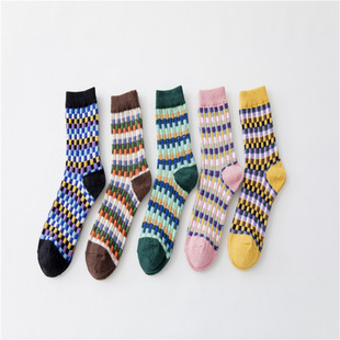 Winter New Arrivals Amazon Foreign Trade Women's Casual Style Wool Socks Double-Layer Thickened Mid-Calf Socks Aliexpress