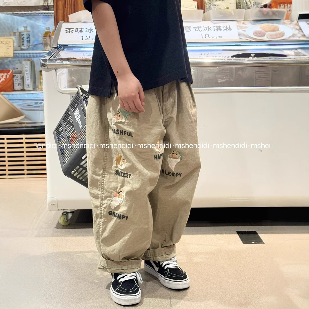 【Perfect Fit】25Ss Japanese Style Children's Clothing Newest Casual Carrot Pants Boys and Girls Spring/Summer Long Pants