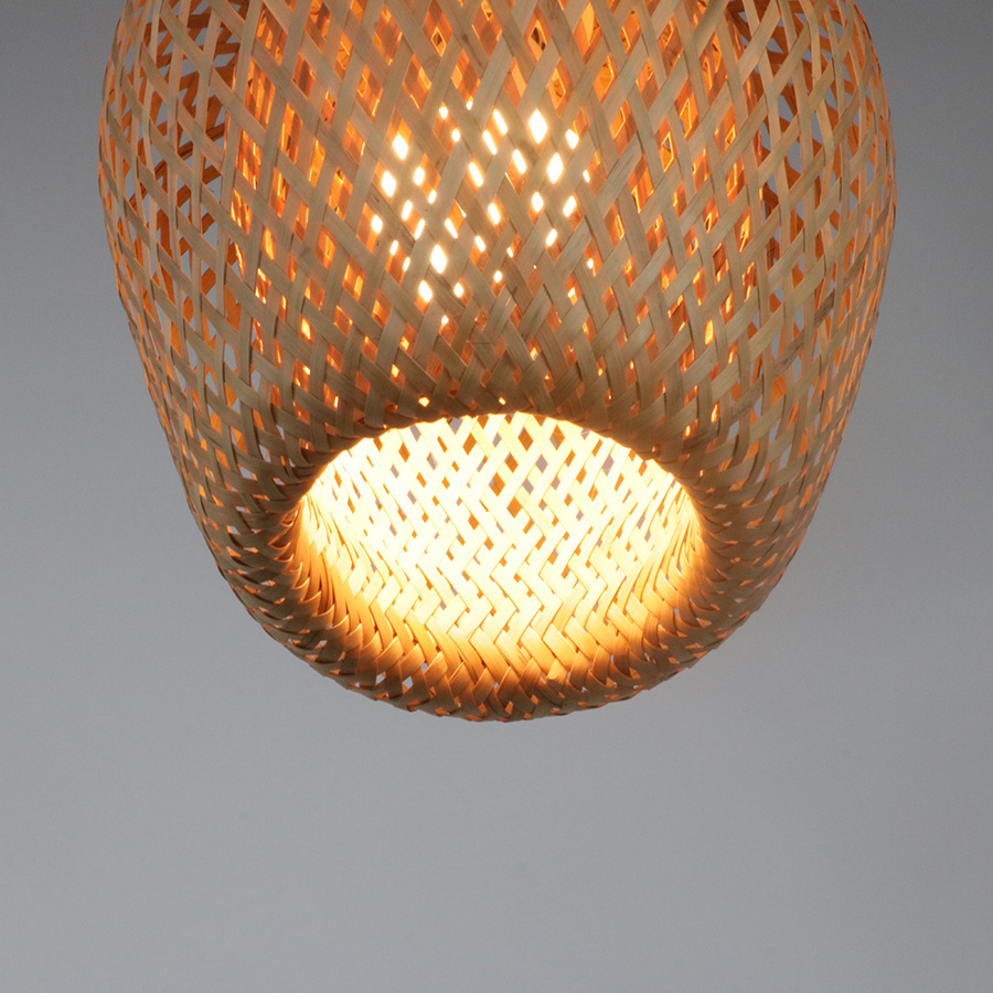 Lámpara de bambú nueva iluminación de estilo chino ratán Zen sala de té lámpara de comedor estilo japonés linterna de bambú Casa de Té antigua pantalla