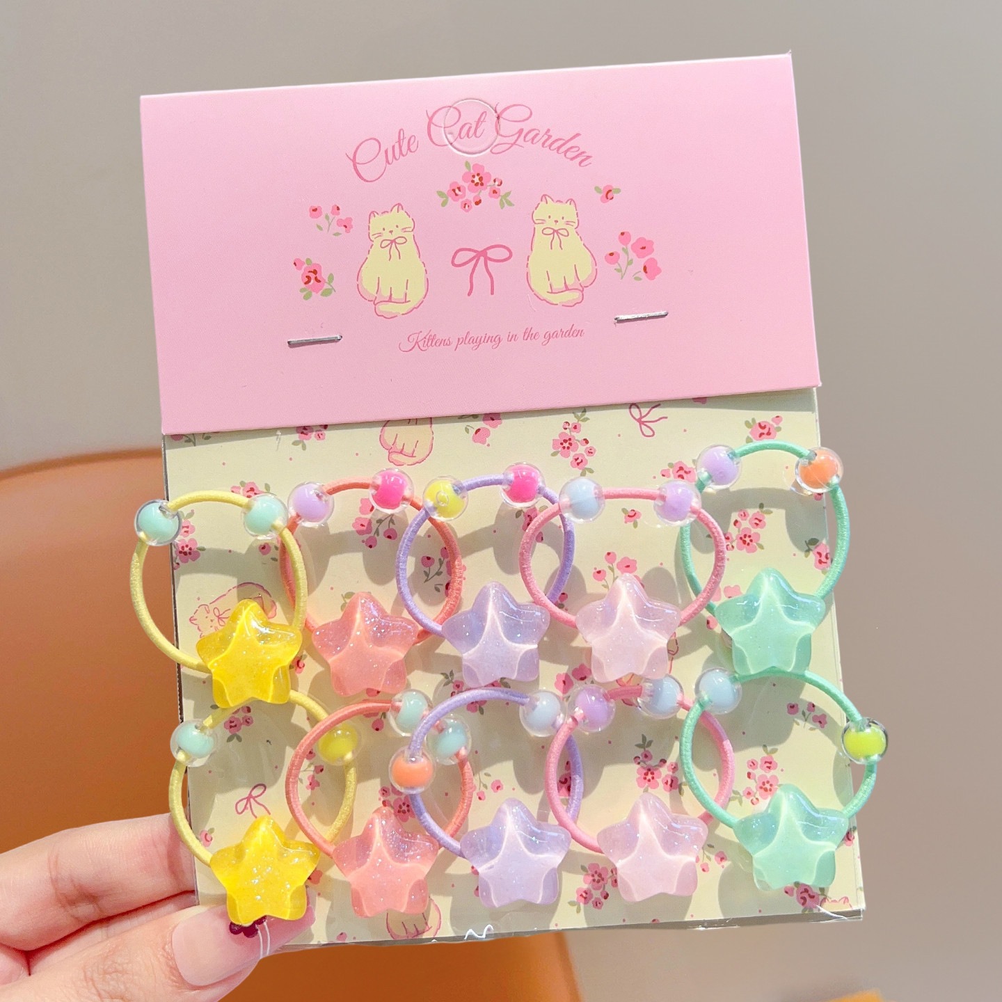 Anillo de pelo de pulgar de dibujos animados para niños, cabello para bebés, cabello para bebés, banda de pelo de alta elasticidad coreana