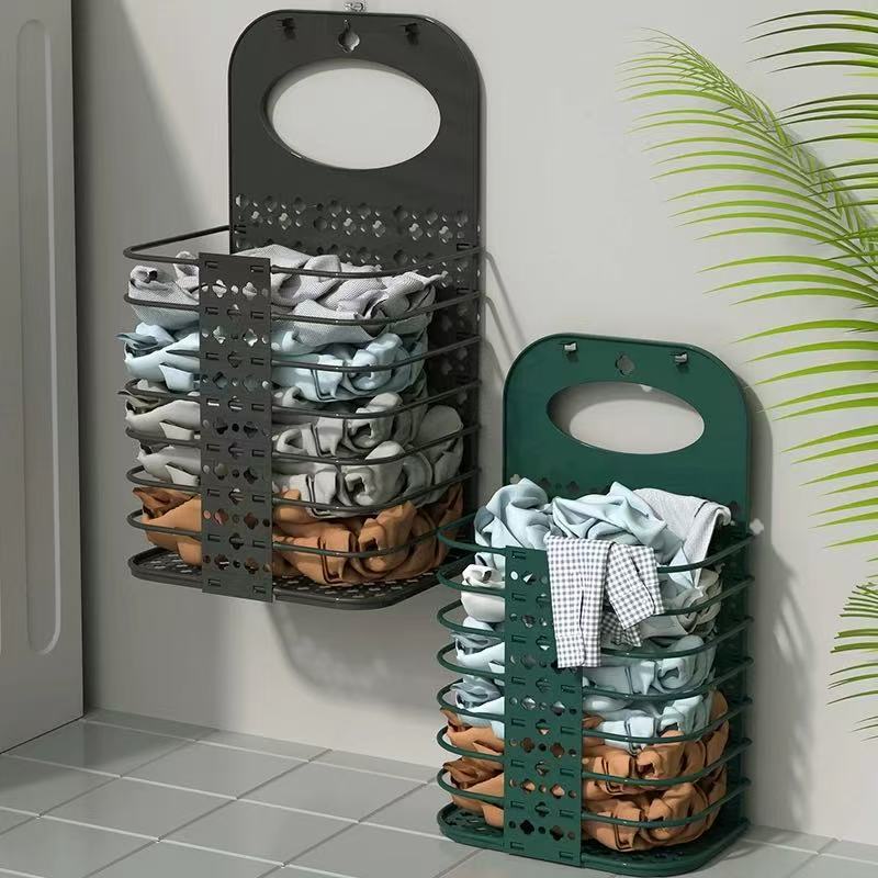 Wall-Mounted Dirty Clothes Basket Dirty Clothes Storage Basket Household Laundry Basket Bathroom Toilet Clothes Foldableable Dirty Clothes Basket