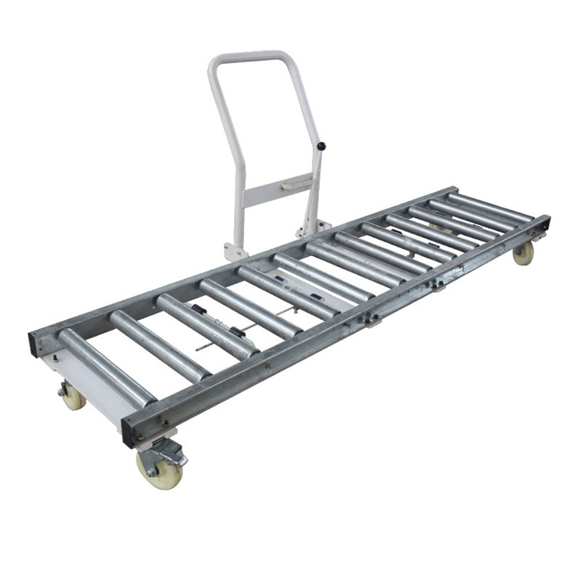 横向竖向游移车轨道滚筒转运车拖车万向轮手推车无动力滚筒游移车