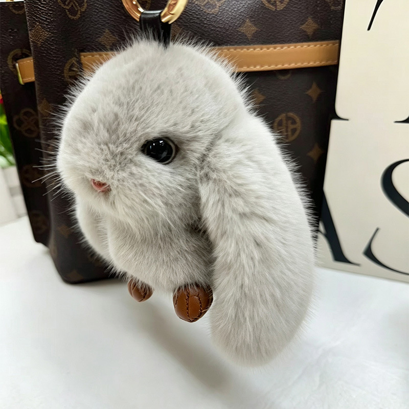 Imitation Mink Fur Rabbit Pendant, School Bag Decoration, Cute Small Gift, Creative Gift, Plush Toy, Rabbit Keychain