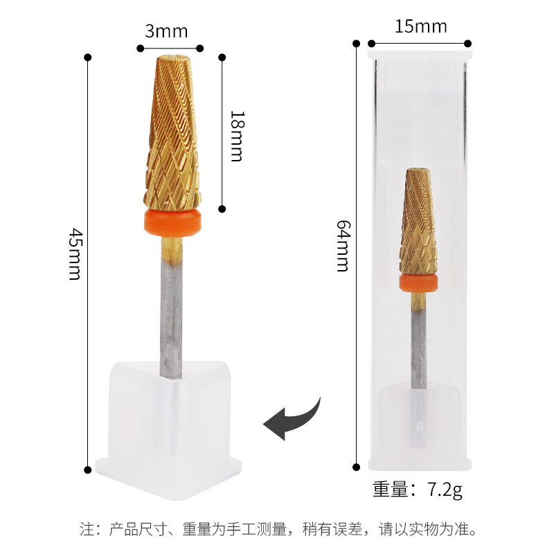 Cabeza de molienda de alta calidad 5 en 1 combinación de manicuras de alta eficiencia de eliminación de uñas, cabeza de eliminación de uñas suave y dura