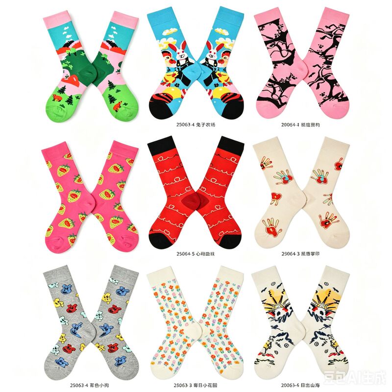 Cross-Border New Products 2025 Couple Trendy Socks French Elegant Oil Painting Style Combed Cotton Socks Anti-Pilling Trendy Socks Cross-Border New Products 2025 Couple Trendy Socks French Elegant Oil Painting Style Combed Cotton Socks Anti-Pilling Trendy Socks