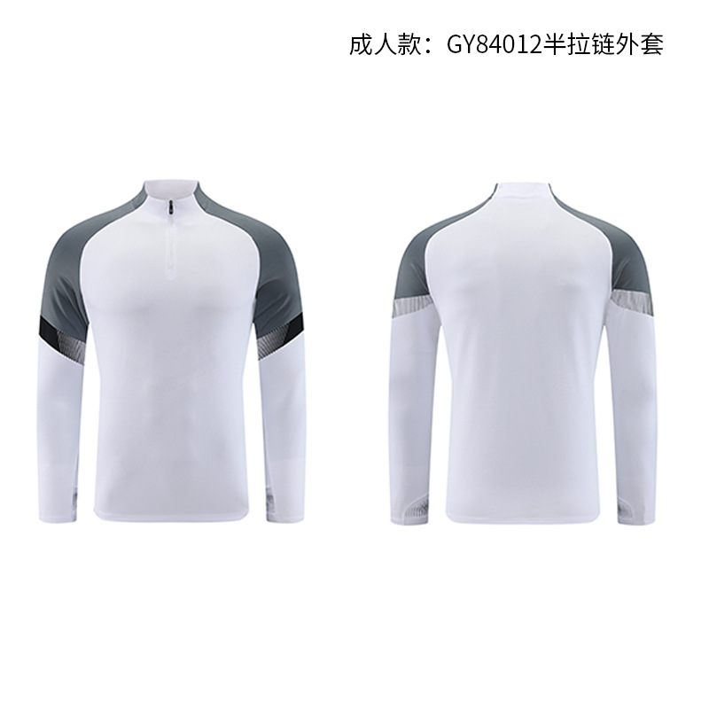 Cuello vertical empalme transfronterizo de dos piezas primavera y otoño grupo running trajes deportivos juveniles trajes deportivos personalizados para hombres