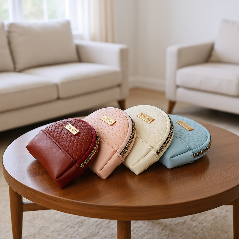 Cross-Border Manufacturers Specialize in Mini Cute Solid-Color Women's Coin Purses, Storage Bags, Coin Bags, Zipper Card Holders, and Key Cases