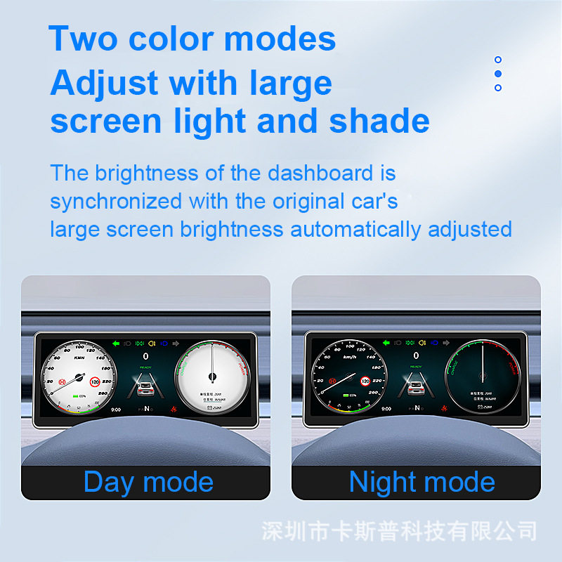 Tsla Model 3 Model Linux with Car Play Android 1920*720 Instrument Panel