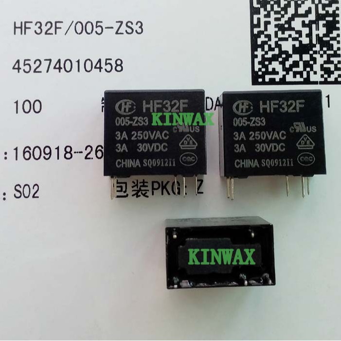 原装继电器HF32F-24V-ZS JZC-32F-024-ZS3(555) 5脚转换 3A