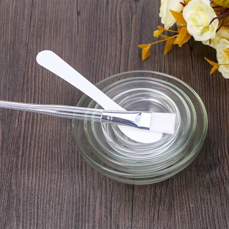 Salón de belleza tazón de aceite esencial tazón de vidrio transparente tazón pequeño tazón de máscara de espesamiento salón de belleza tazón de mezcla de película herramientas de suministros de spa