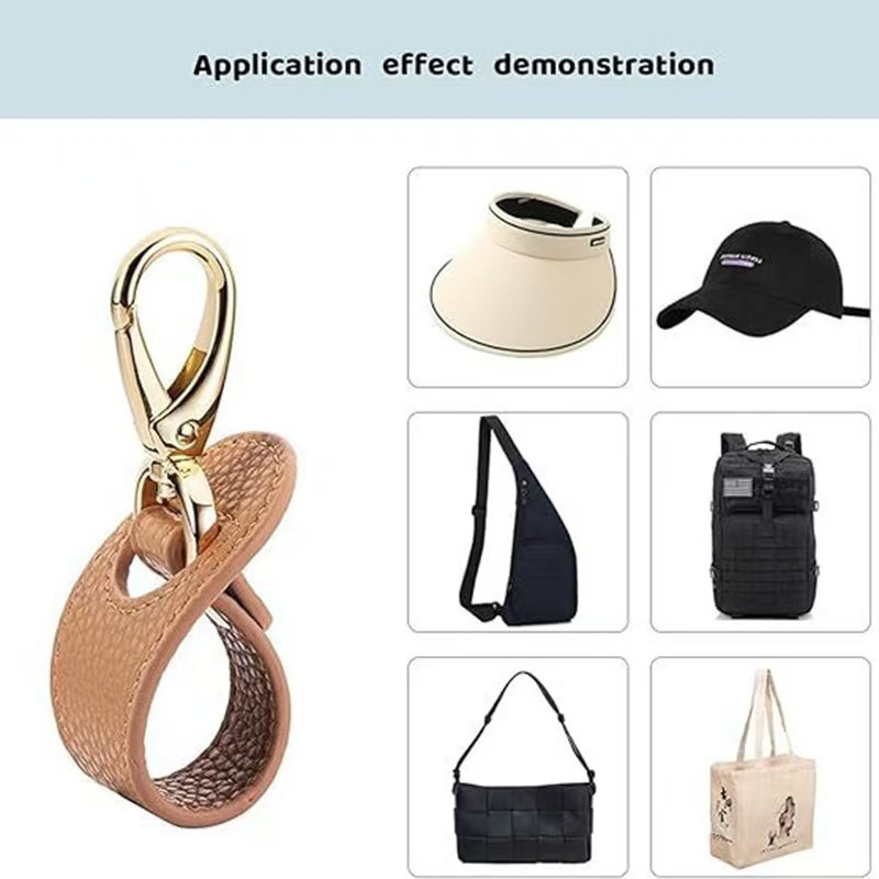 in stock Cross-border Leather Hat Holder Travel Storage Holder Going Shopping Hat Buckle Summer Cap Hanging Buckle Backpack Hook