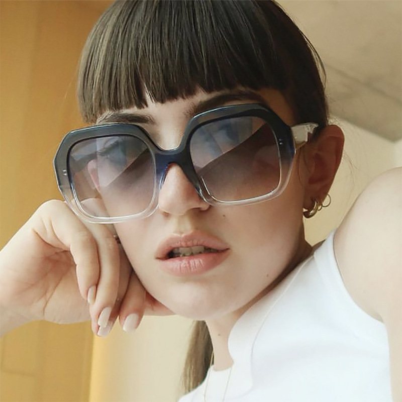 Fashion Color Block Ac Special-shaped Mirror Patchwork Full Frame Women's Sunglasses display picture 1