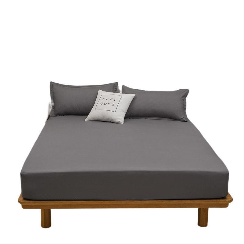 Fábrica de color sólido confortable aloe algodón molido en la cama de un solo artículo cama de cama de cama de tres piezas dormitorio de estudiantes